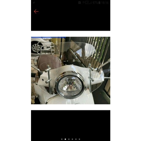 windshil/fleshcrint aksesoris vespa primavera aksesoris vespa matic