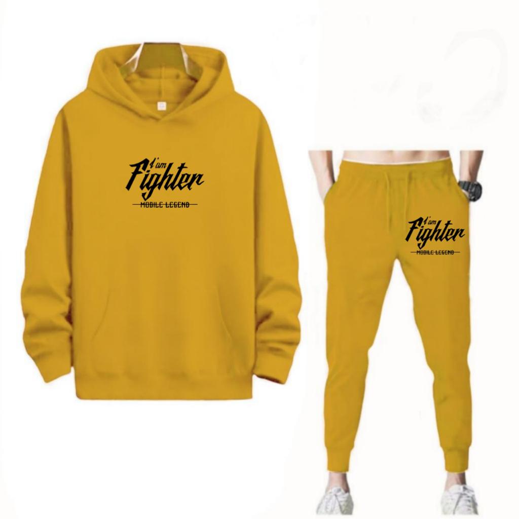 SETELAN I AM FIGHTER MOBILE LEGEND HOODIE DAN CELANA PANJANG MURAH TERLARIS NYAMAN DIPAKAI