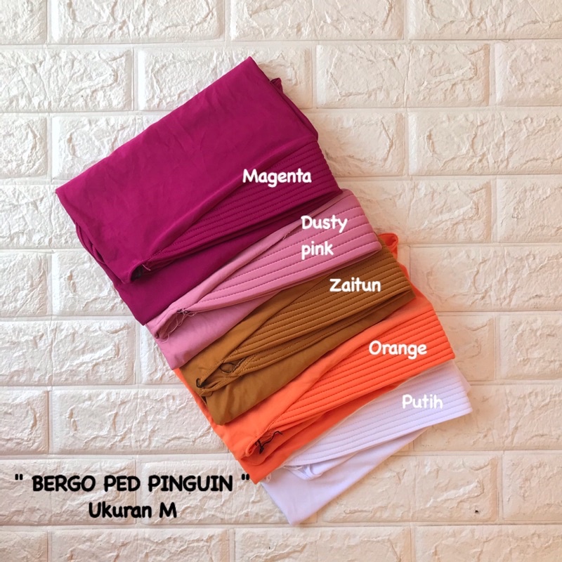 HIJAB PED PINGUIN BAHAN JERSEY MENUTUP DADA UKURAN L / JILBAB BERGO MURAH / BERGO JERSEY