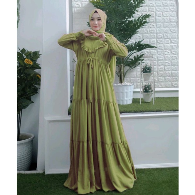 RD BAJU GAMIS WANITA POLOS CANDA REMPEL DADA UNTUK REMAJA / DEWASA