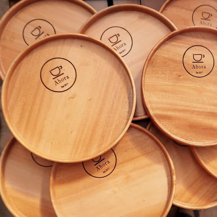 ENGRAVED ROUND TRAY NAMPAN KAYU BULAT WOODEN TRAY ENGRAVED ROUND TRAY NAMPAN KAYU BULAT WOODEN TRAY