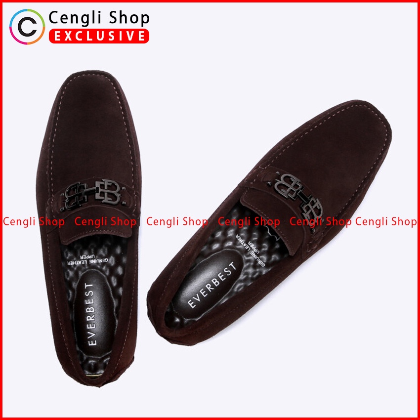 SEPATU LOAFER EVERBEST PRIA ORIGINAL PANSUS KULIT BRANDED COKLAT EM43