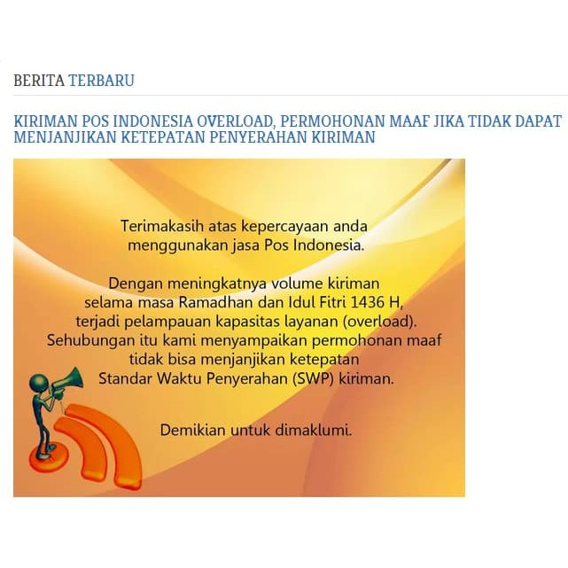

[READY STOK] BERITA POS INDONESIA my trend Hijrah Store