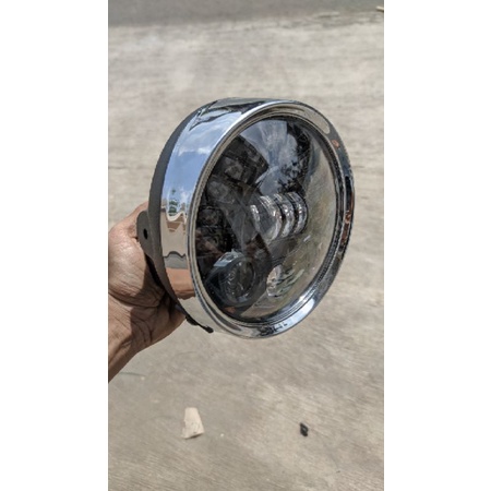 LAMPU DAYMAKER 7 INCH 19LED TIGER BARONG TIGER REVO SET BATOK