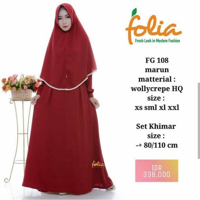 [TERBARU] FOLIA DRESS GAMIS SET PREMIUM FOLIA FG 108