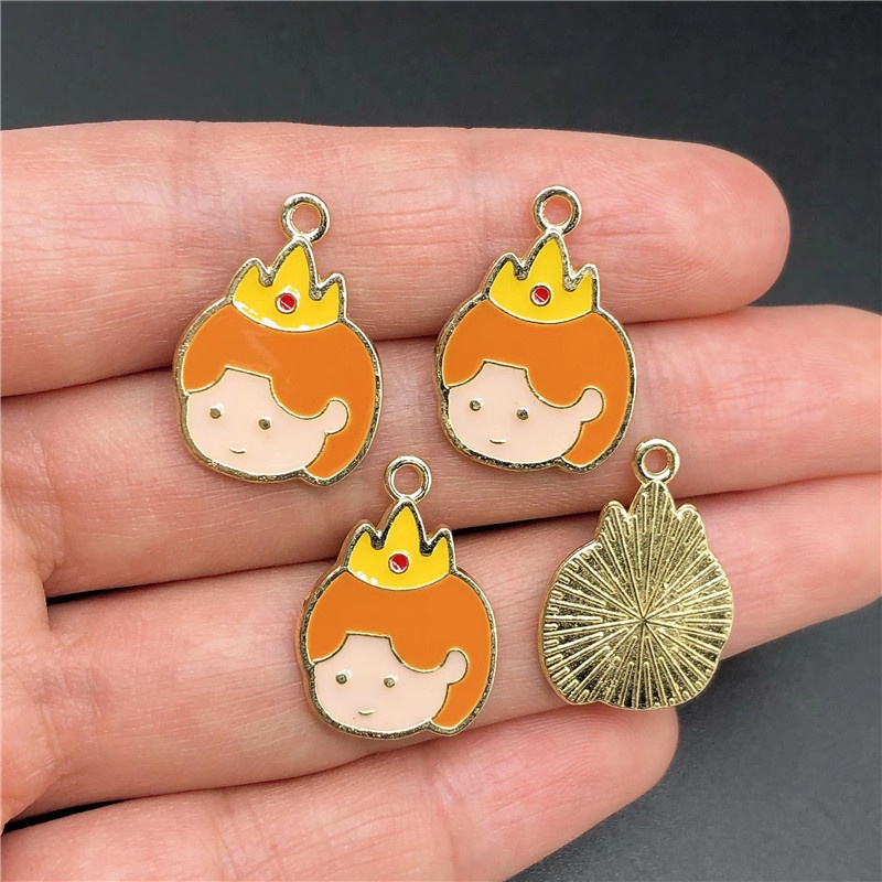 4 Pcs Liontin Enamel Bahan Alloy Untuk Membuat Perhiasan Anting