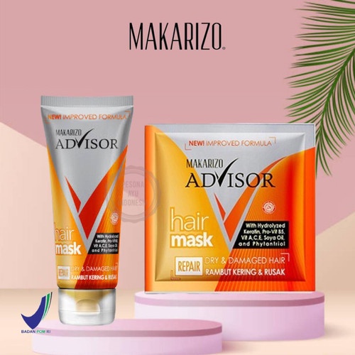 Makarizo Advisor Hair Repair Mask 15 ml dan 45 ml / Masker Rambut Makarizo / Makarizo Hair Mask