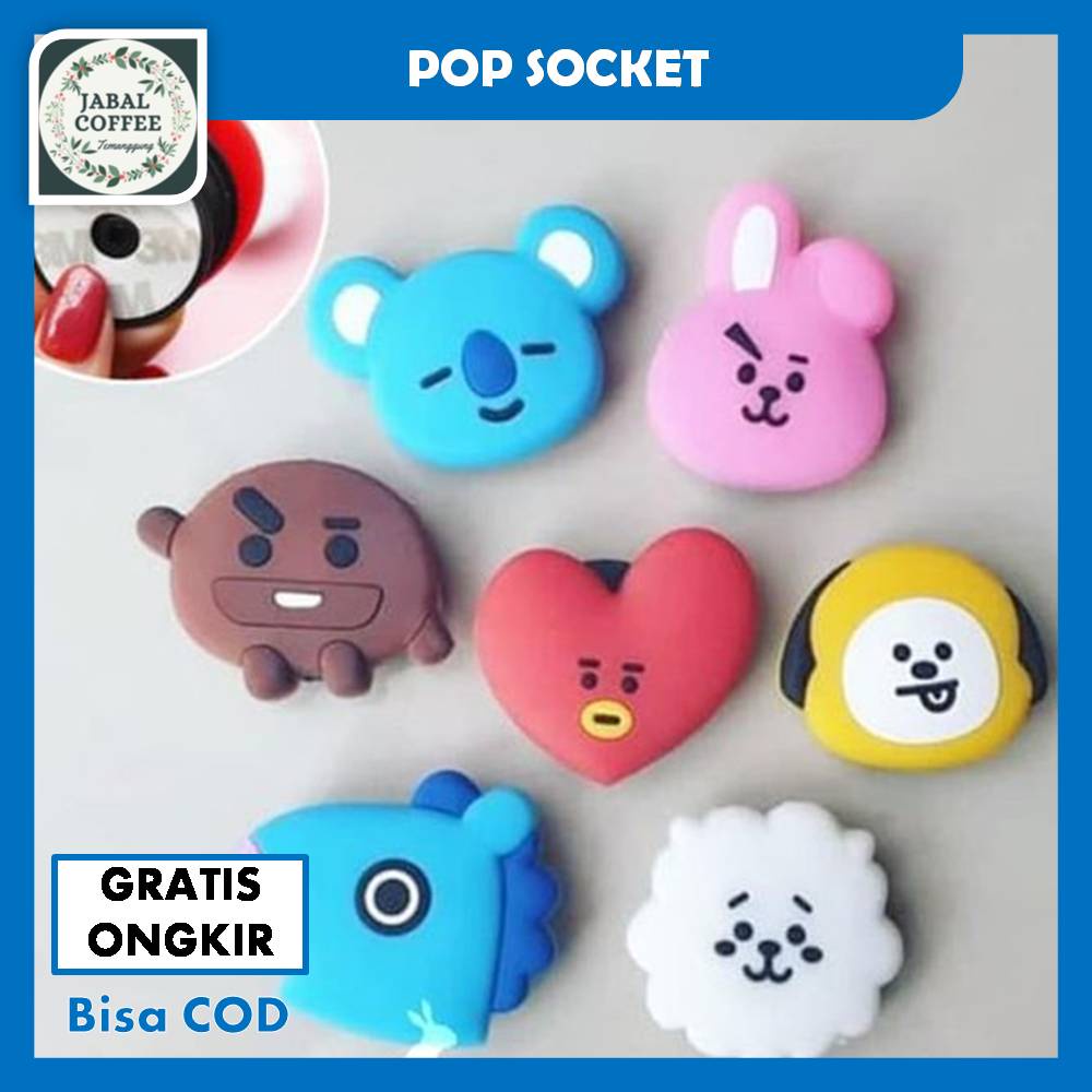 Pop Socket Karakter / Pop Socket BTS / BT 21 / Phone Holder BTS / Popsocket 3D Karakter J54