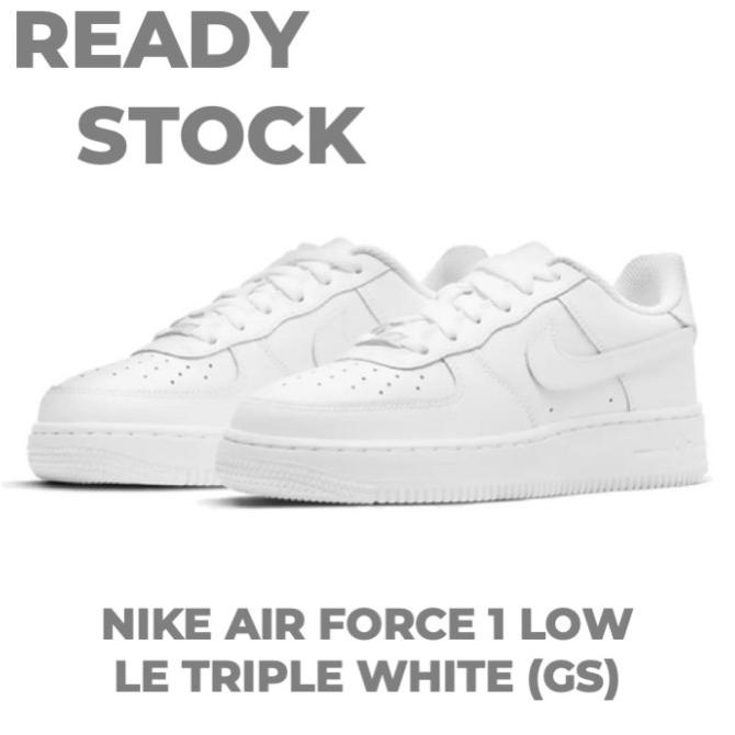nike air force 1 low le triple white  gs 