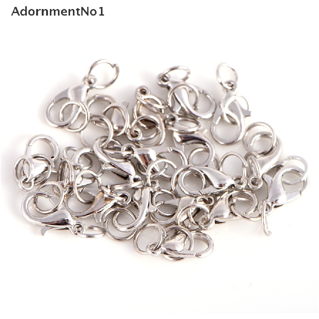 (AdornmentNo1) 20pcs / Set Kait Lobster Bahan Alloy Untuk Membuat Perhiasan DIY