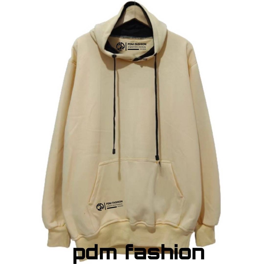 Sweater Hoodie Original Polos Pria Wanita Jaket Hodie Polos Cowok Cewek OverSize Distro Bandung Switer Polos Kekinian Warna Cream