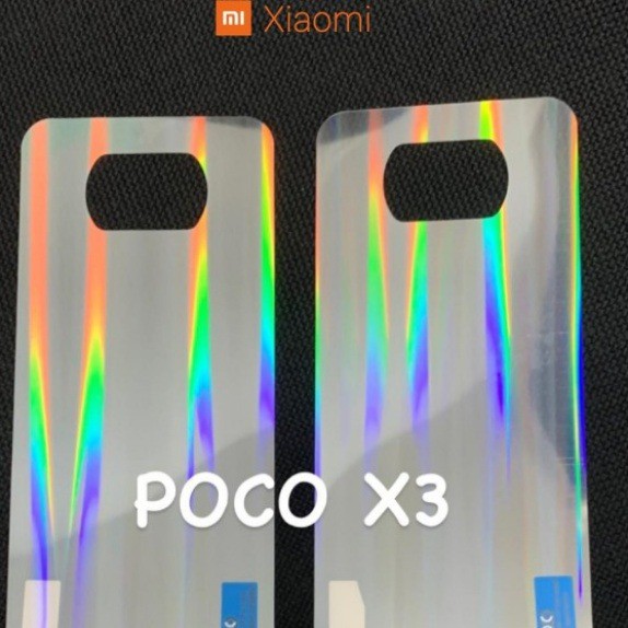 AGS Aurora Xiaomi POCO X3 6.67 Garskin Sticker Anti Gores Aurora Pelindung Belakang Hp