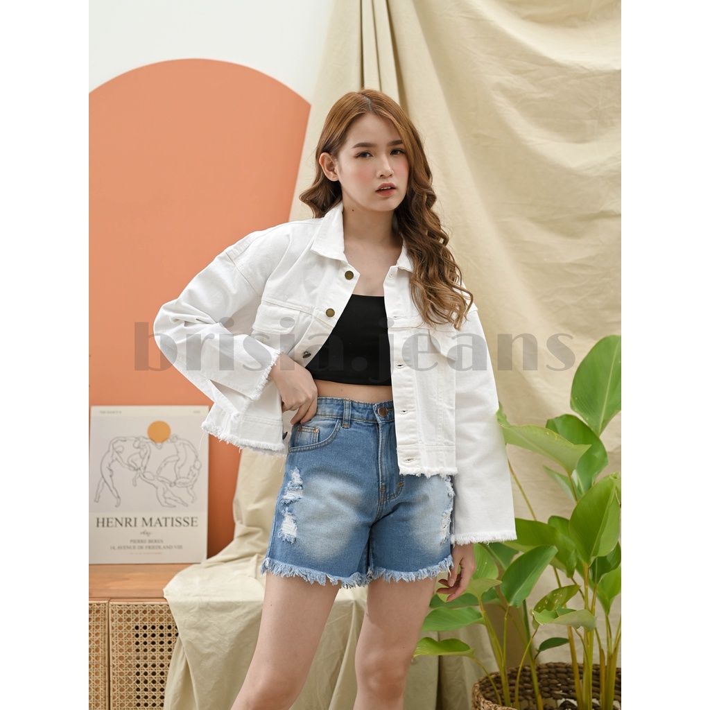 2 WARNA - BORA Crop Oversized Jacket Jeans / Denim Jacket