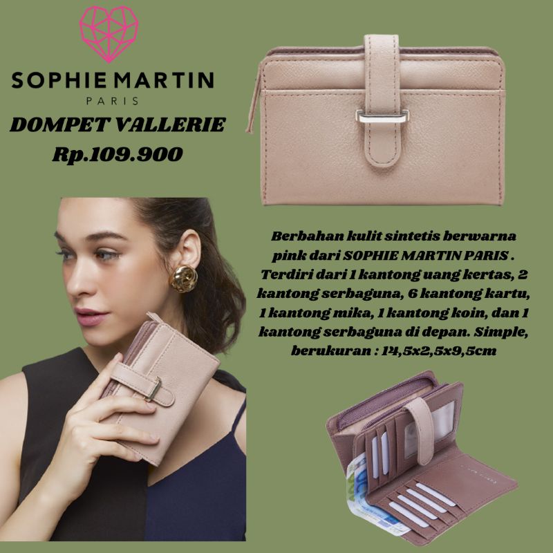 DOMPET VALLERIE DOMPET WANITA SOPHIE MARTIN ORIGINAL DOMPET LIPAT DOMPET KECIL