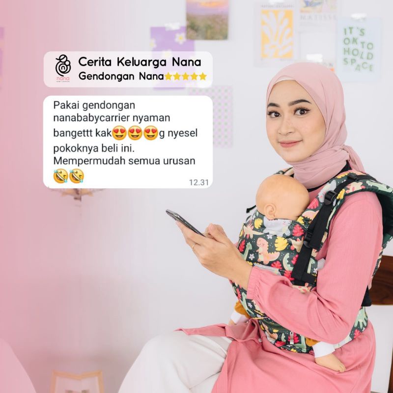 Gendongan Bayi Nana Baby Carrier Maxima Extra Soft SSC