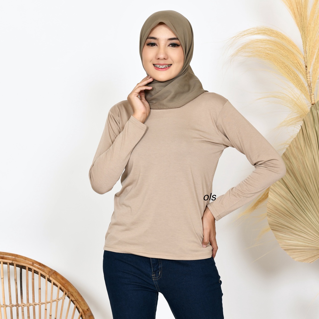 o-neck lengan panjang wanita