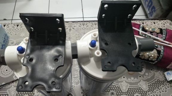 Penjernih Air Filter Air 2 Tabung Housing Nanotec 10 Drat 1/2 Atau 3/4 Bening