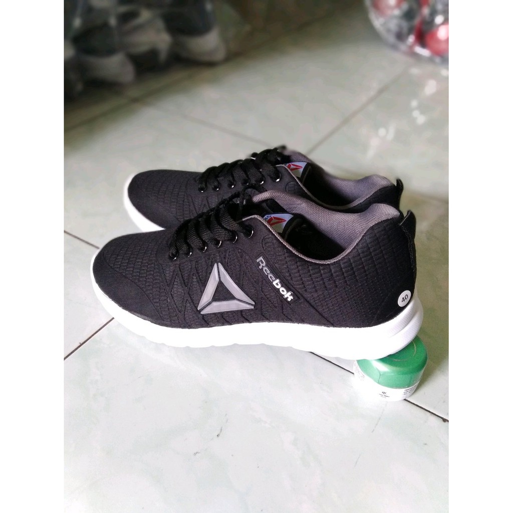 Sepatu Casual Sneakers Pria Reebok - Hitam Abu1 Limited