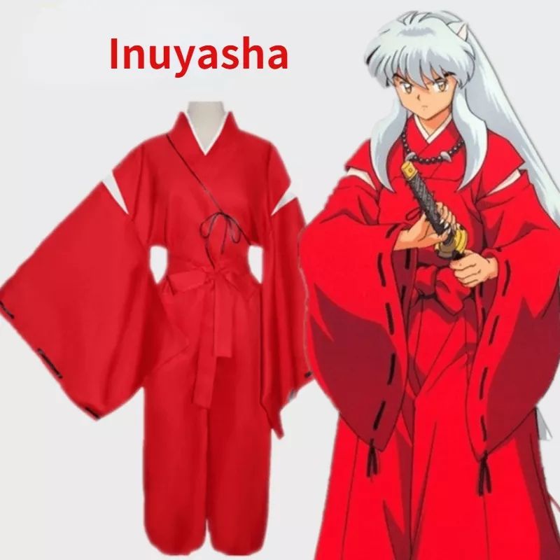 Kostum Inuyasha Halloween Cosplay Kimono Anime Inuyasha