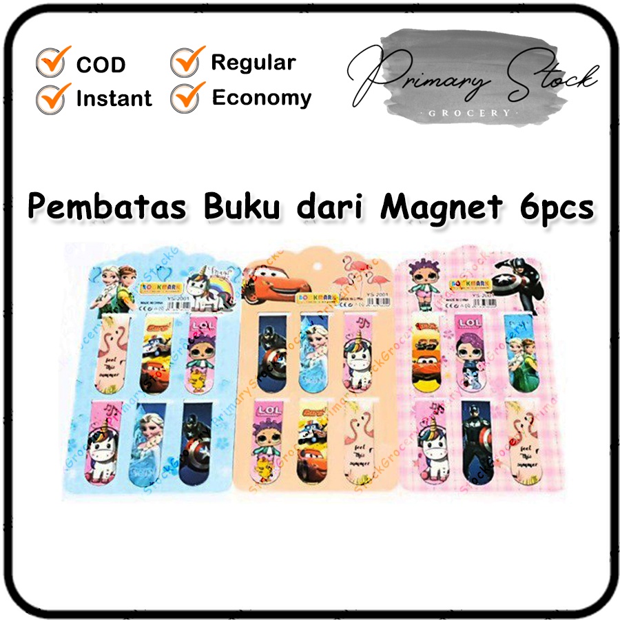 

Pembatas Buku Magnet Karakter Lucu Kartun Bookmark Magnetic YS-2001