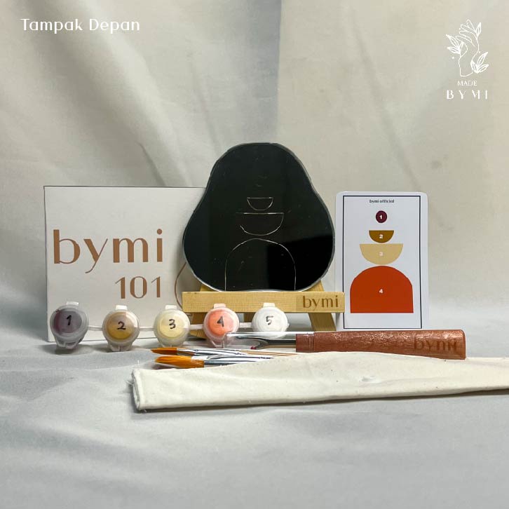 bymi Scratching Art Mirror Plus Painting Kit Warm Pottery I Simple Edition