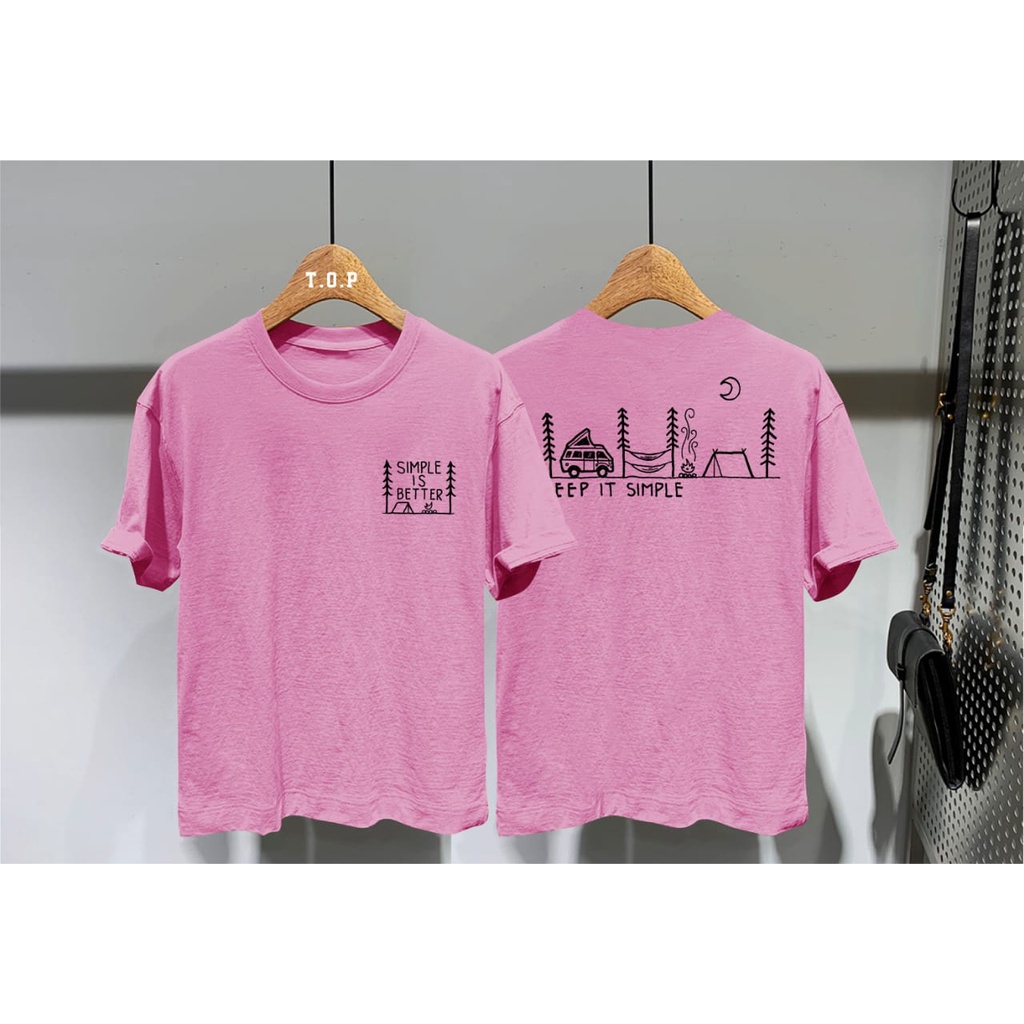 FashMarket Kaos Simple Better Kaos Distro Pria Kaos Distro Murah Baju Kaos Pria Wanita Pink Keren