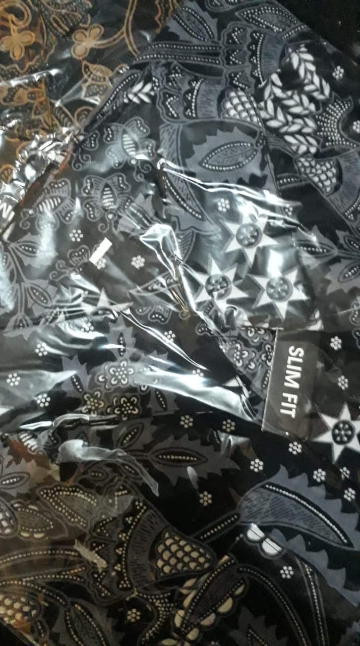 Kemeja Batik Slim Fit Original No Kw Ready Bl4-wong Motif Manggar