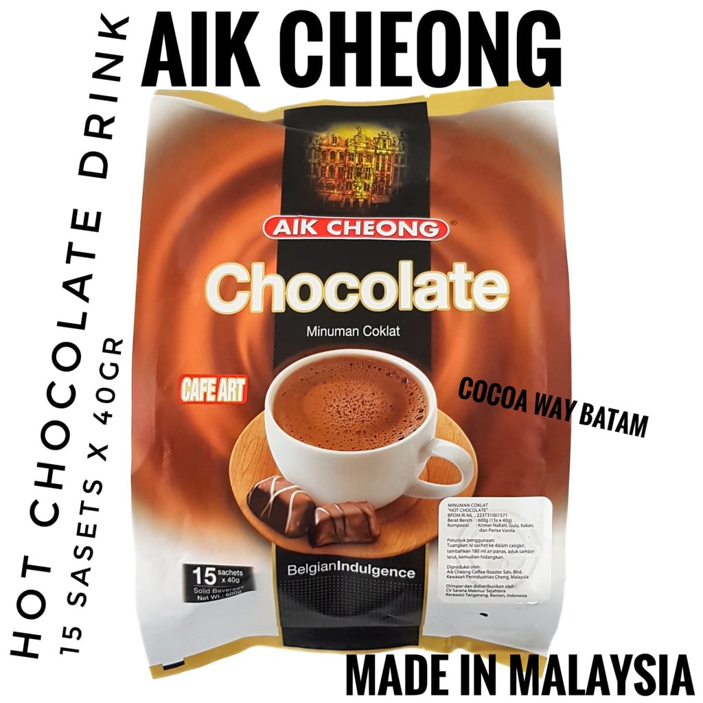 

Aik Cheong Hot Chocolate Drink 600gr / Minuman Coklat Panas Seduh