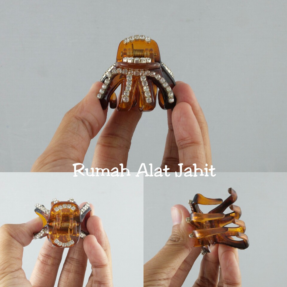 Jepit Rambut / Jedai Kecil Permata Baris 4cm