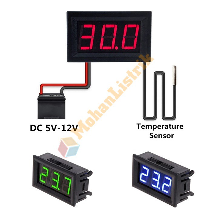 Voltmeter Digital DC 4.5V - 30V Frame 0.36 inch Mini