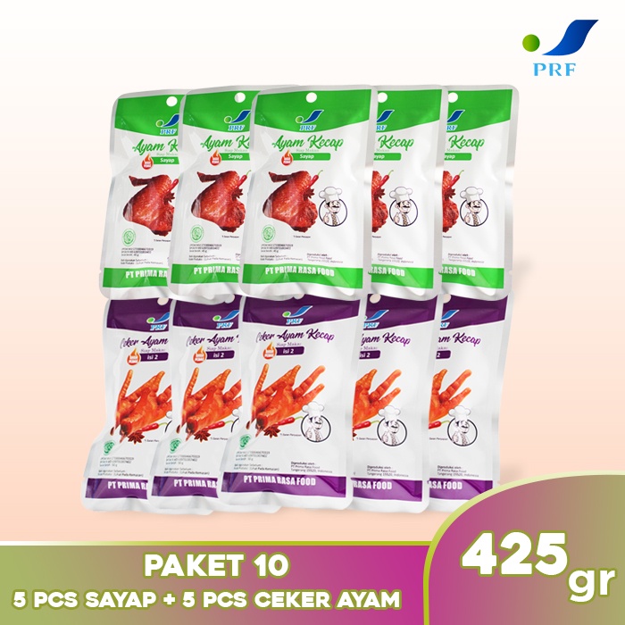

PAKET 10 - 5pcs Sayap Ayam + 5pcs Ceker Ayam Siap Makan - Makanan Instan - Makanan Siap Saji - PRF