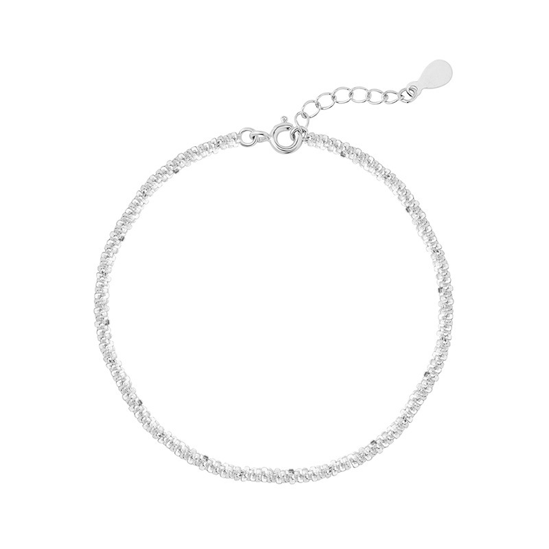 [Ready Stock]Fashion Simple Plated Silver Bracelet Silver Bracelet