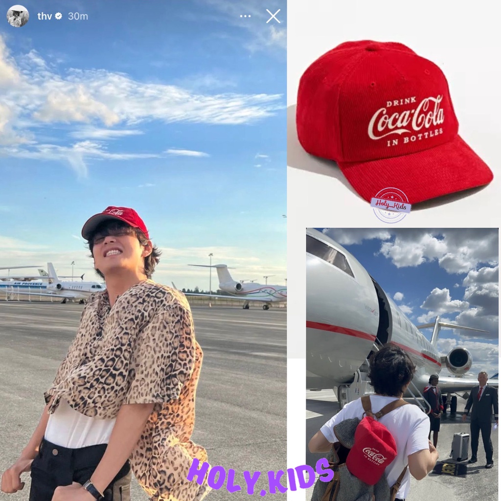 TOPI TAEHYUNG BTS COCA COLA / COCA COLA TAEHYUNG CAP / V BTS COCA COLA BASEBALL CAP / TOPI COCA COLA