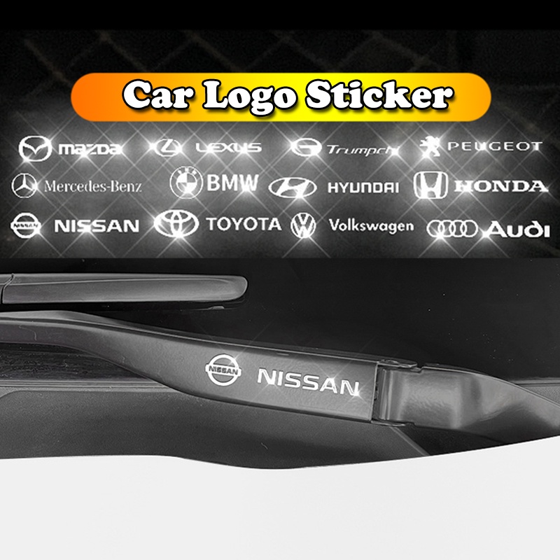 5pcs Stiker Logo Bahan Metal Untuk Dekorasi Handle Pintu Mobil