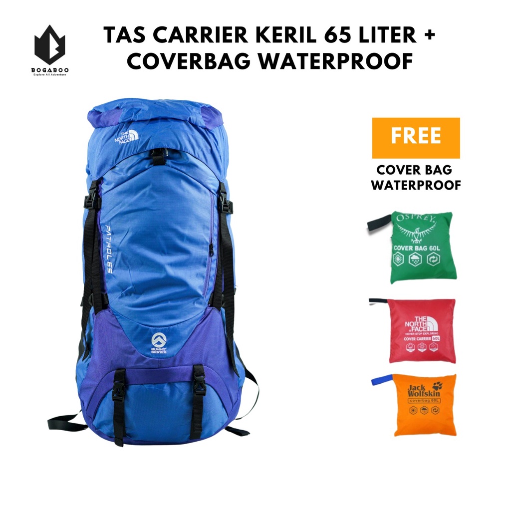 Carrier Patrol 65L - Tas Carrier Double Frame + Cover Bag