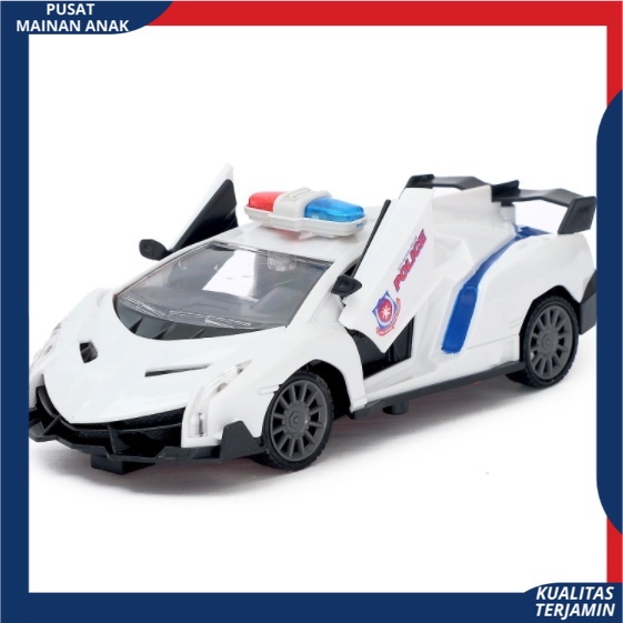 (PROMO) MOBIL REMOTE CONTROL SPORT CAR POLISI BUKA PINTU BERLAMPU KEREN MAINAN MOBILAN ANAK