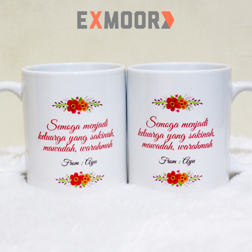 Kado Pernikahan Adat Palembang Mug Couple Pengantin Palembang