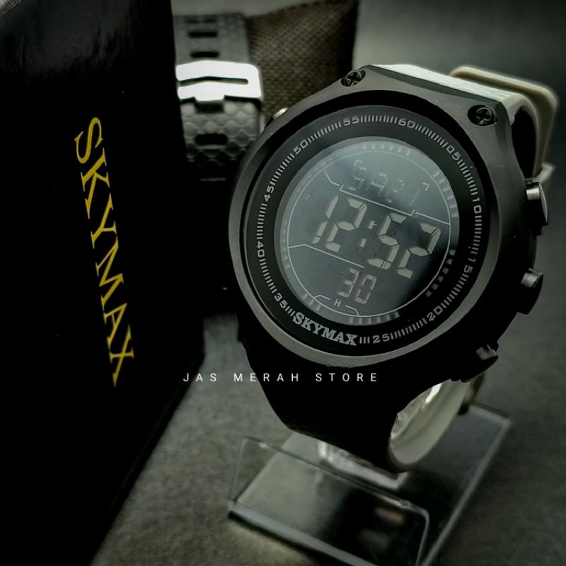 Jam Tangan Pria Skymax Gray Original Waterproof 30 M