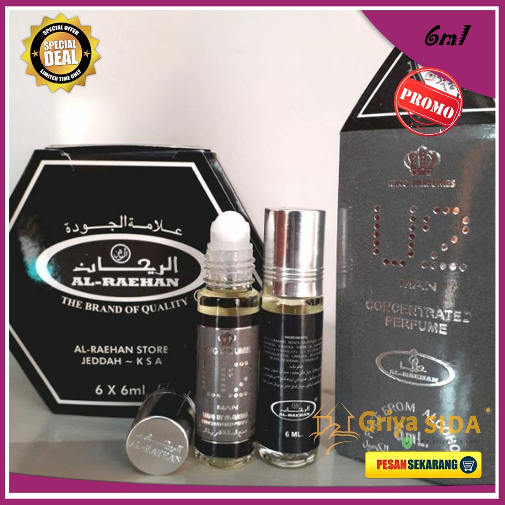 Parfum U2 MAN 6ml alraehan minyak wangi u2 al raehan mirip al rehab parfum Harga grosir PROMO!!