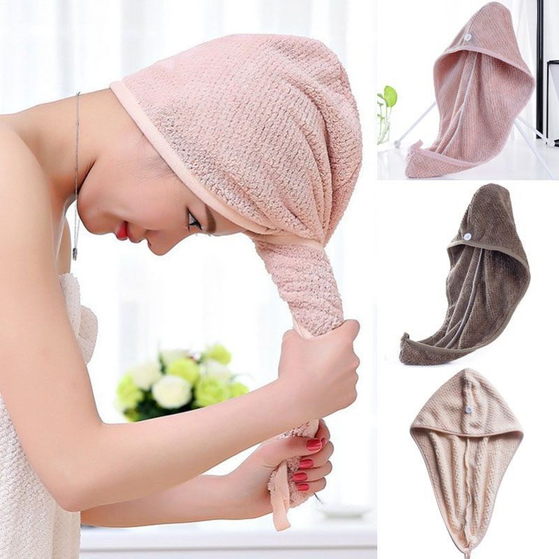 Handuk Pengering Rambut Kepala Hair Wrap Drying Towel