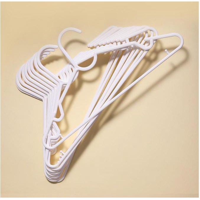 Samono Gantungan Baju ( ISI 10Pcs ) Hanger Plastik Anti Slip Simple dan Ringan Gantungan Kering dan Basah