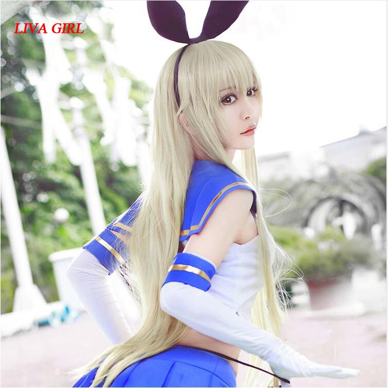 PREORDER LIVA GIRL Shimakaze cosplay wig Kantai Collection costume play wigs Halloween costumes hair