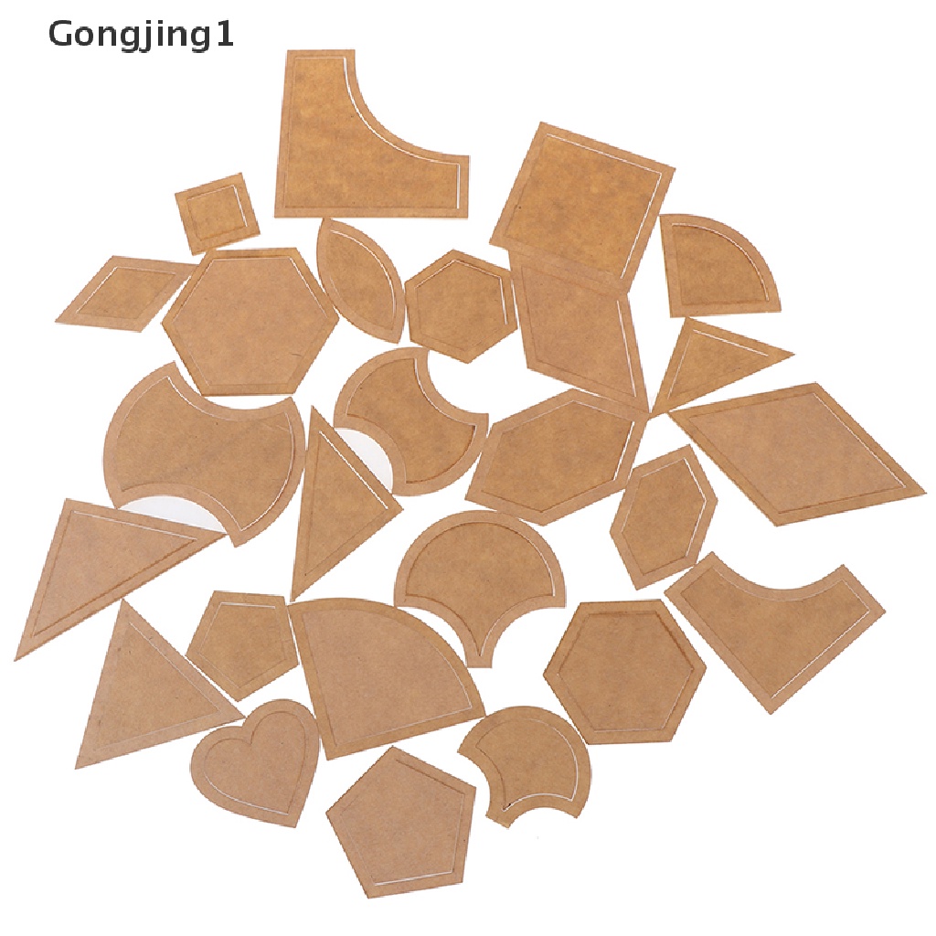 Gongjing 1 Set 54 Pcs Penggaris Akrilik Aneka Ukuran Untuk Perlengkapan Jahit DIY