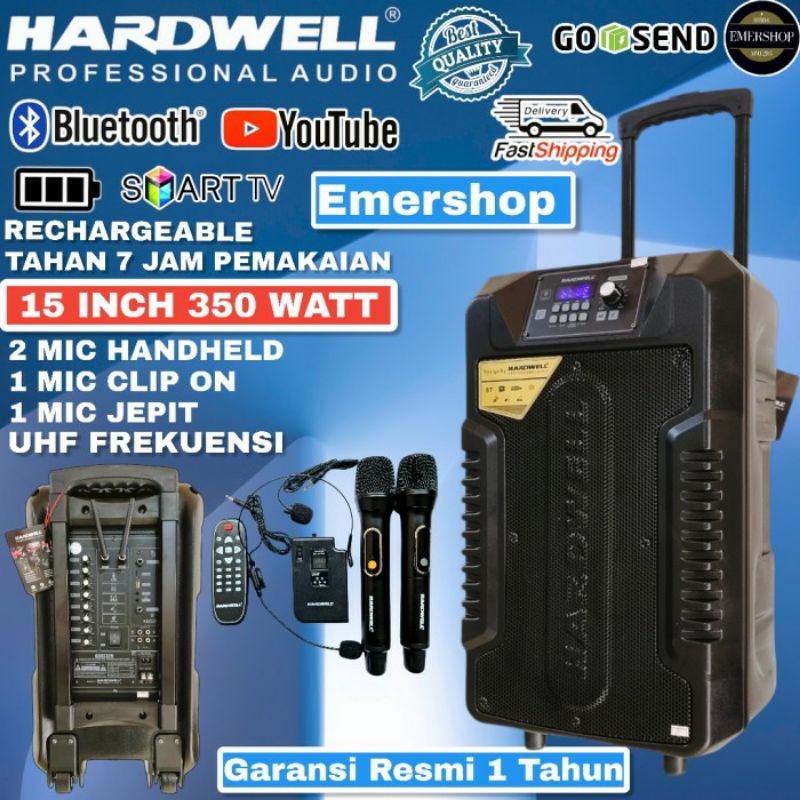 Speaker portable 15 inch Hardwell Turbovoice 15 pro Original Speker meeting