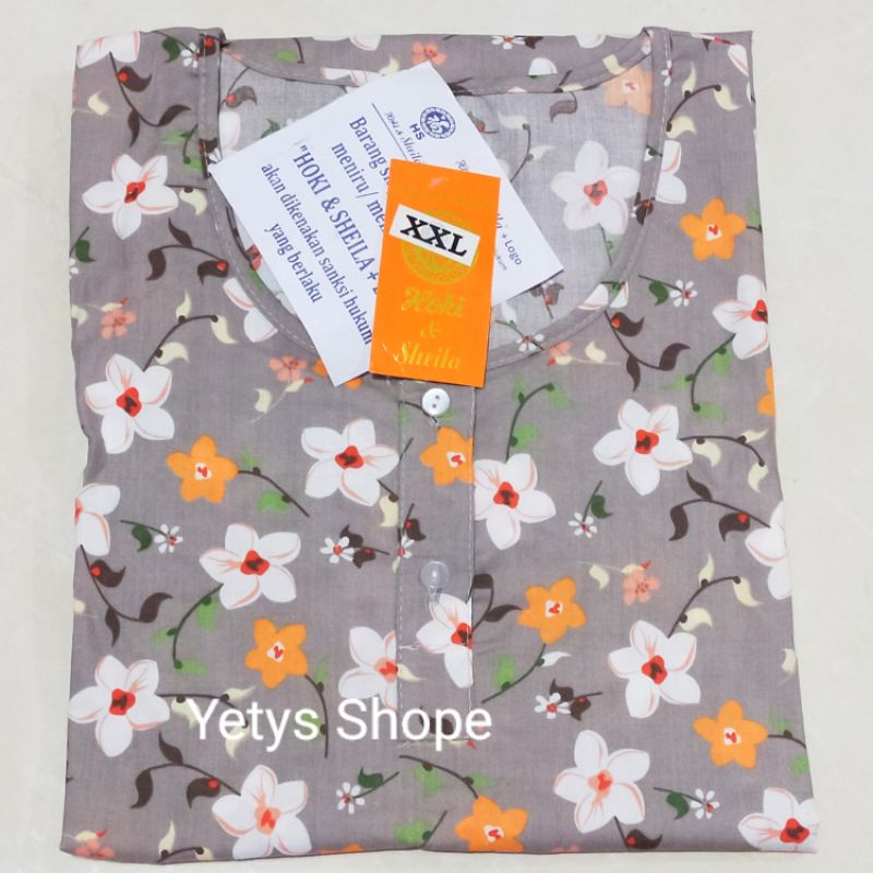 Hoki&Sheila Jumbo LD120 C3/4 Baju Tidur Piyama Fit XXL [Part 1]-Plumeria HS Abu