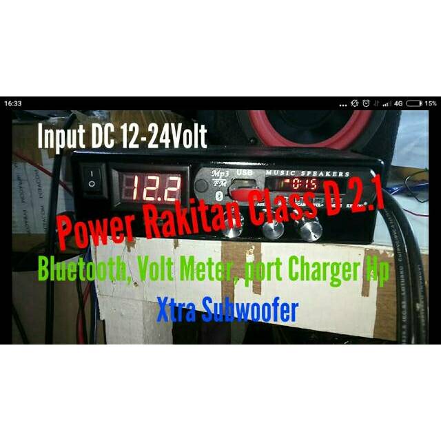 Kit Audio Mobil Power Amplifier Class D
Dilengkapi dengan Volt Meter Extra Subwoodfer