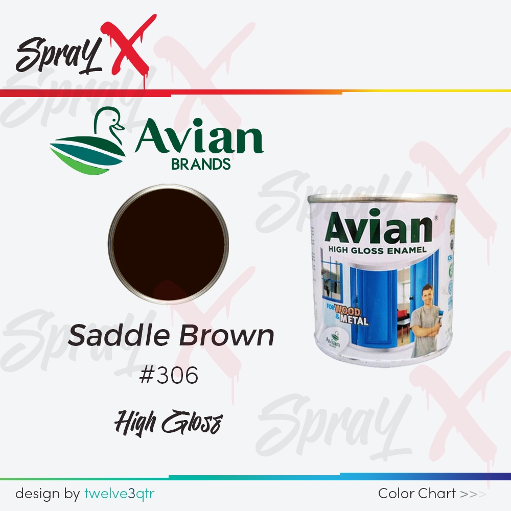 AVIAN CAT MINYAK SADDLE BROWN 306 / COKLAT TUA #306 100CC - CAT KAYU DAN BESI