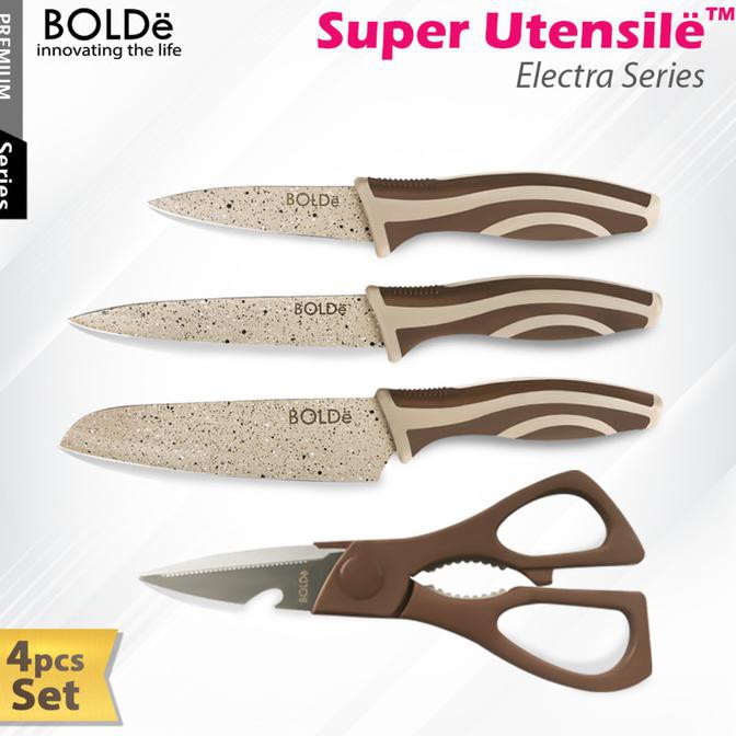 Bolde Pisau Gunting Set - Bolde Knives Scissors Set - Beige