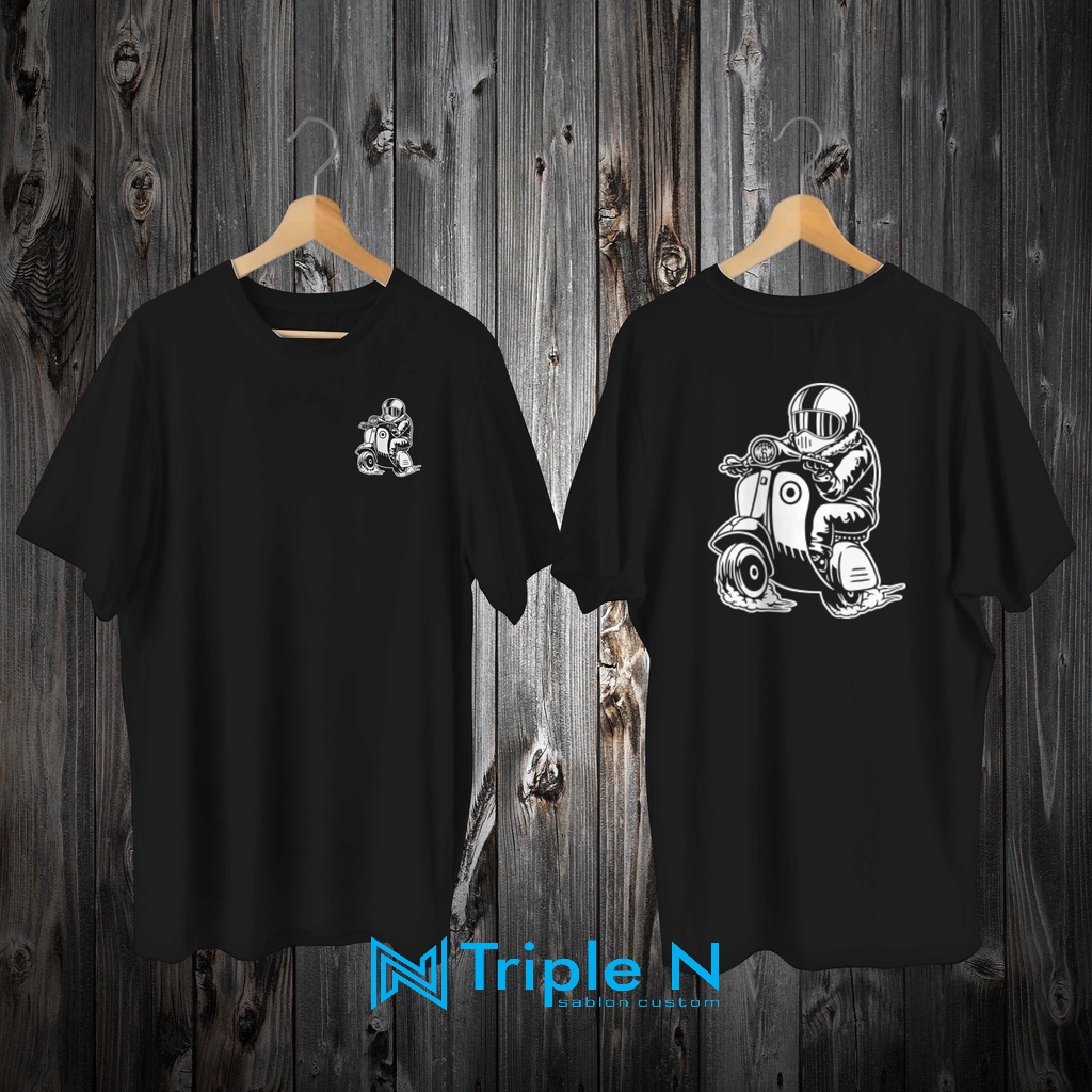 Kaos baju t-shirt vespa scooter / Kaos distro pria wanita / Kaos murah bisa cod  / triple n sablon