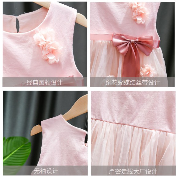 Juragan Junior [COD] RUBY Baju Dress Tutu Anak Perempuan Lengan Bahan Katun Usia 1-3,5 Tahun